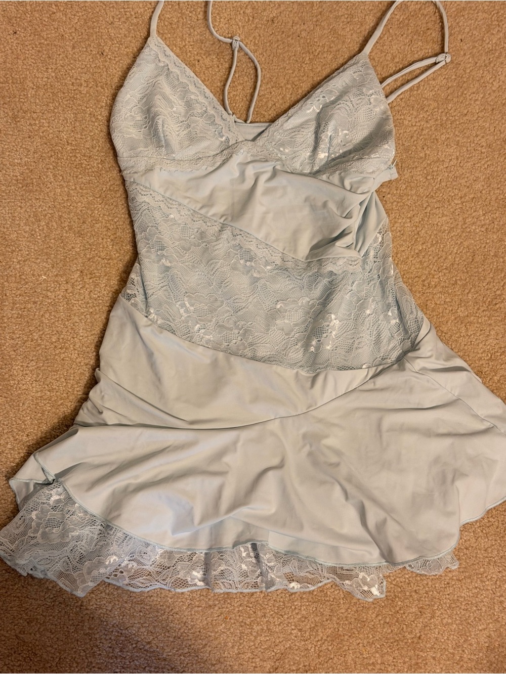 Princess Polly Light Blue Lace Dress